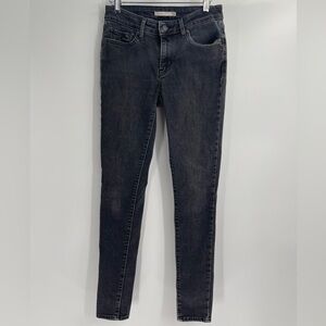 Levis 711 women’s skinny black jeans size W26 L32